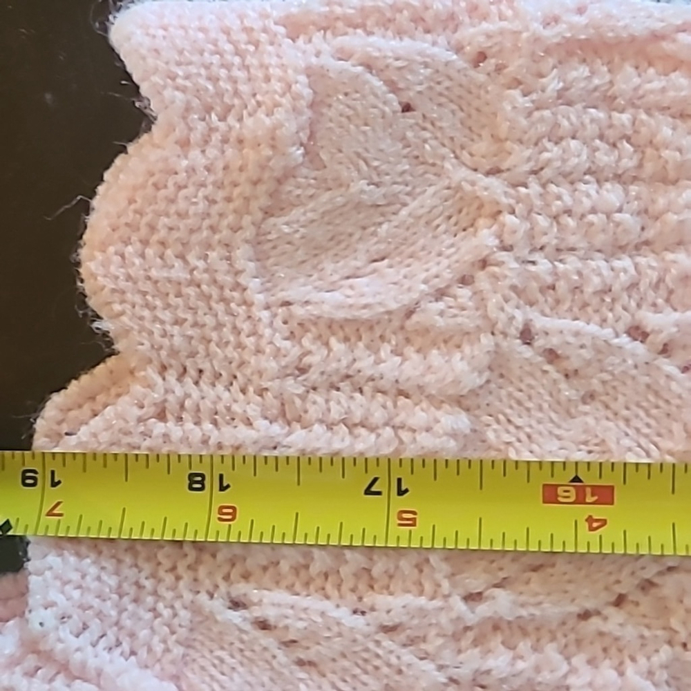 Wintuk "styled by Rose*. Vintage pink.Crochet knit cardigan made in USA. (#1244) - Picture 12 of 13